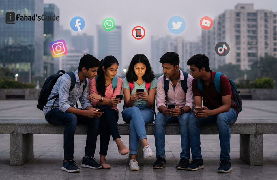 Teens-using-social-medis