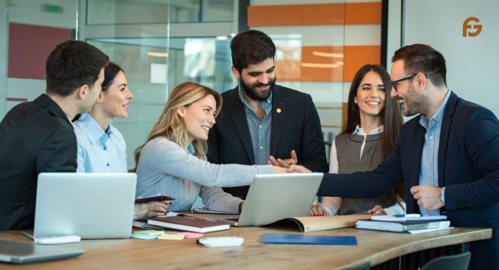 happy employees meeting Low stress jobs