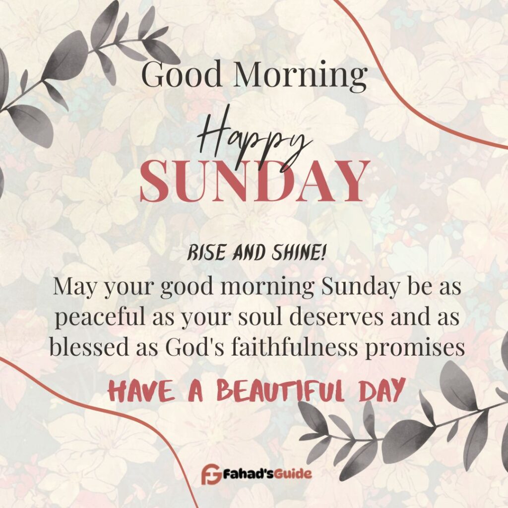 Sunday Blessings Good Morning