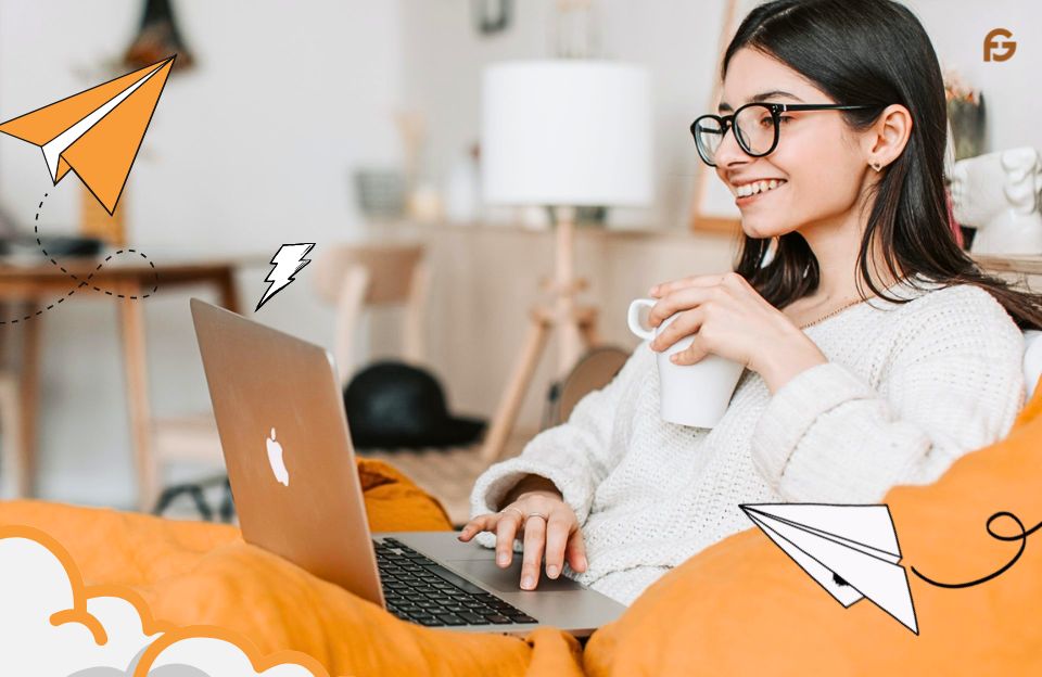 write-your-first-5-posts-that-actually-get-read Girl Writing Blog Post