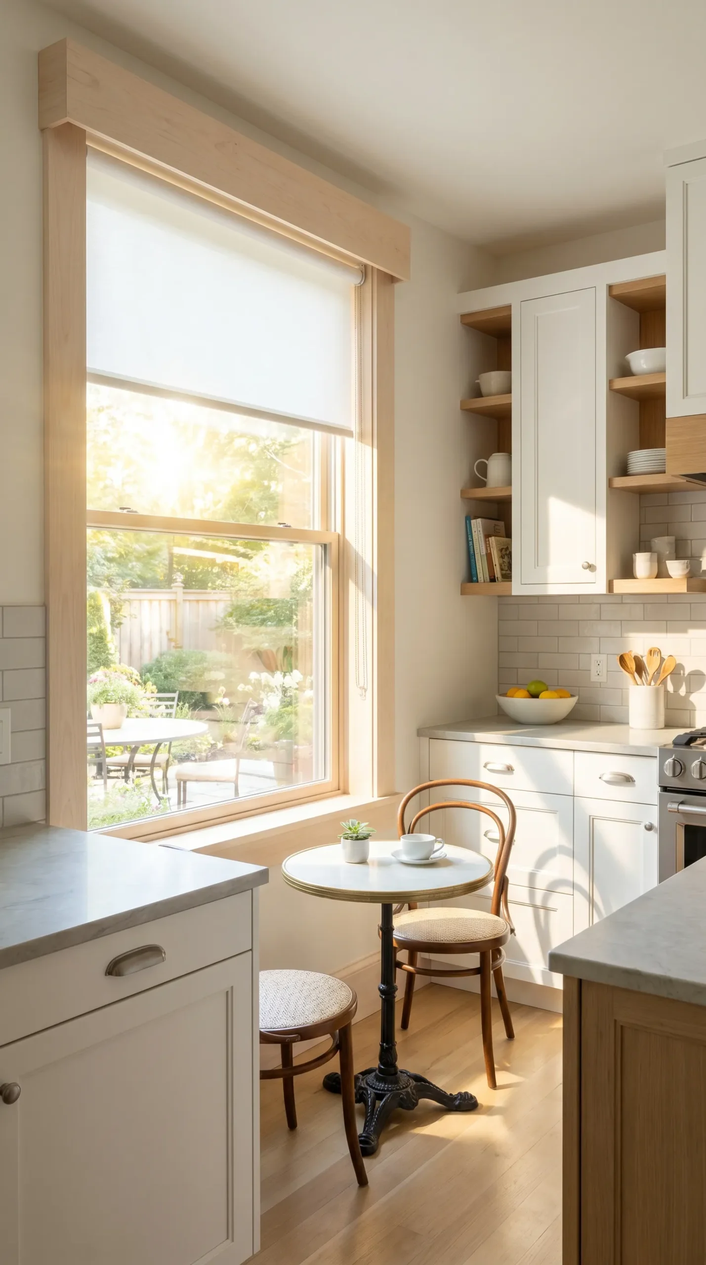 Tiny kitchen with large window