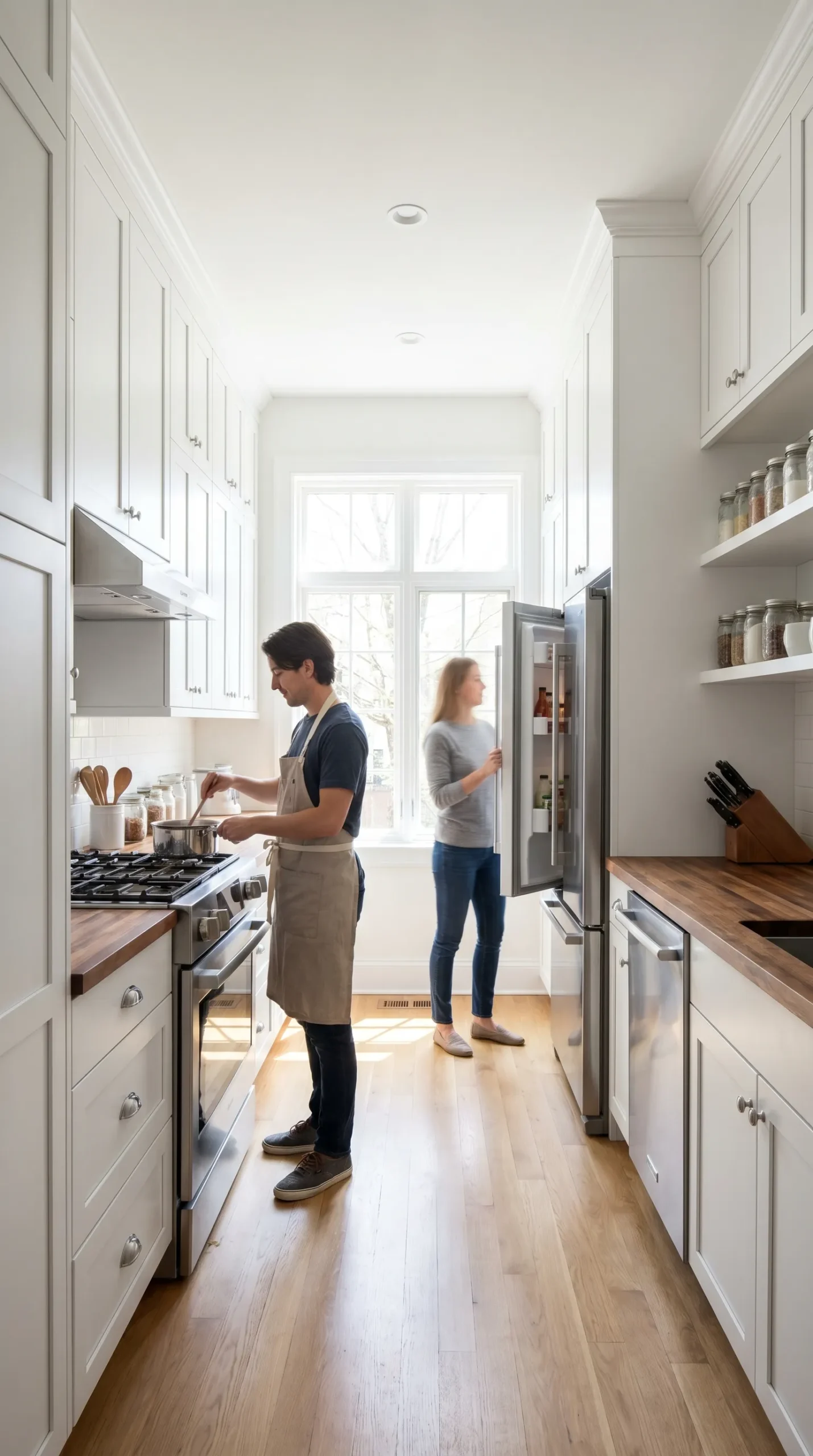 Efficient tiny galley kitchen