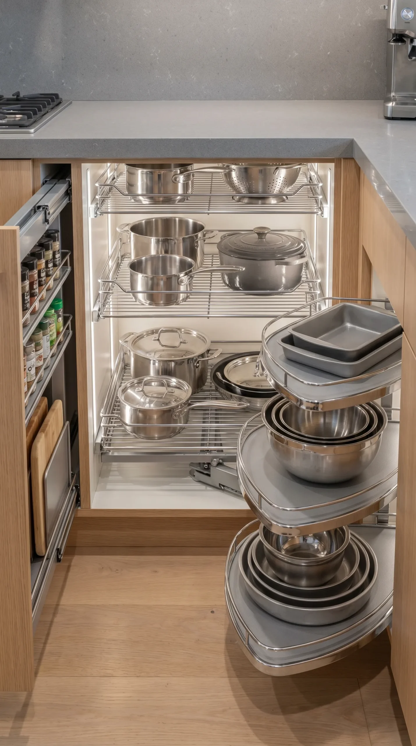 Tiny kitchen base cabinet