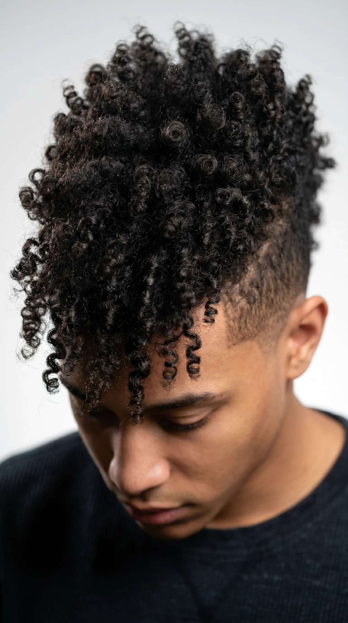 Curly Faux Hawk Hair Cut
