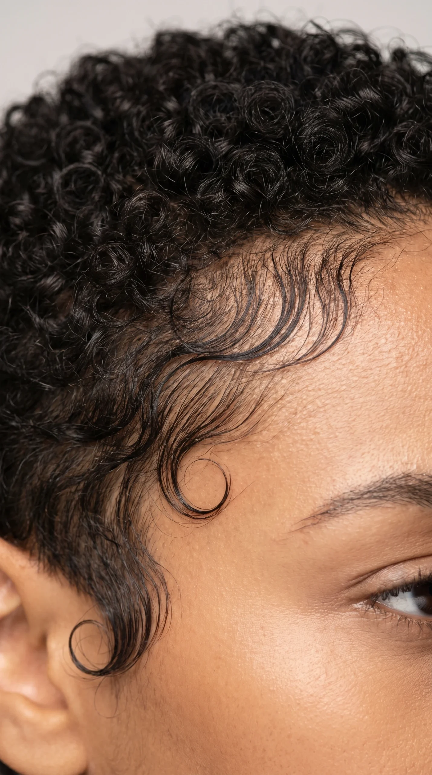 Baby hair edges sculpted curl