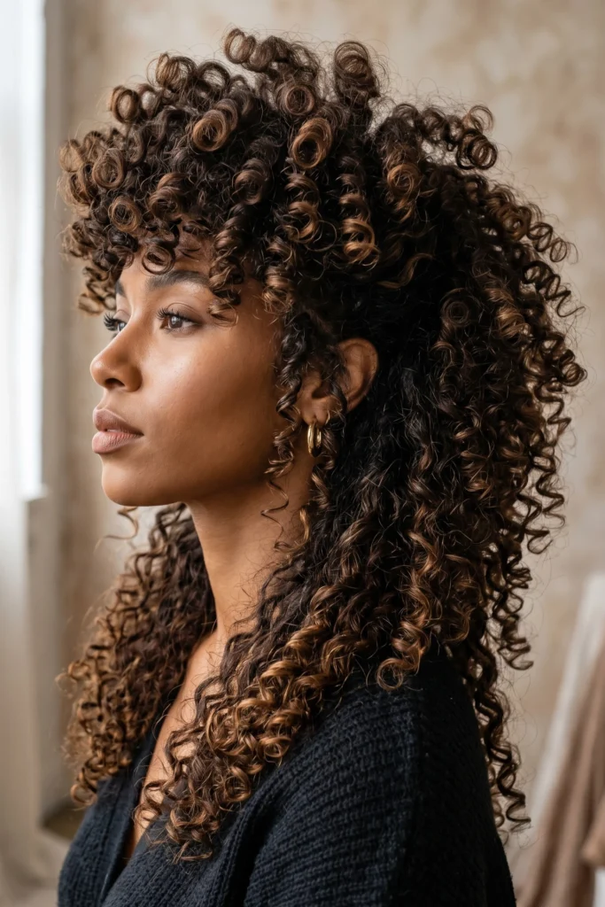 Long Curly Wolf Cut