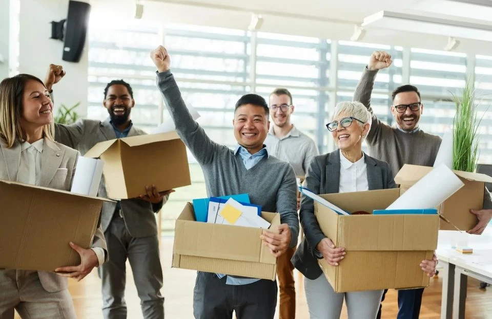 People happy at job