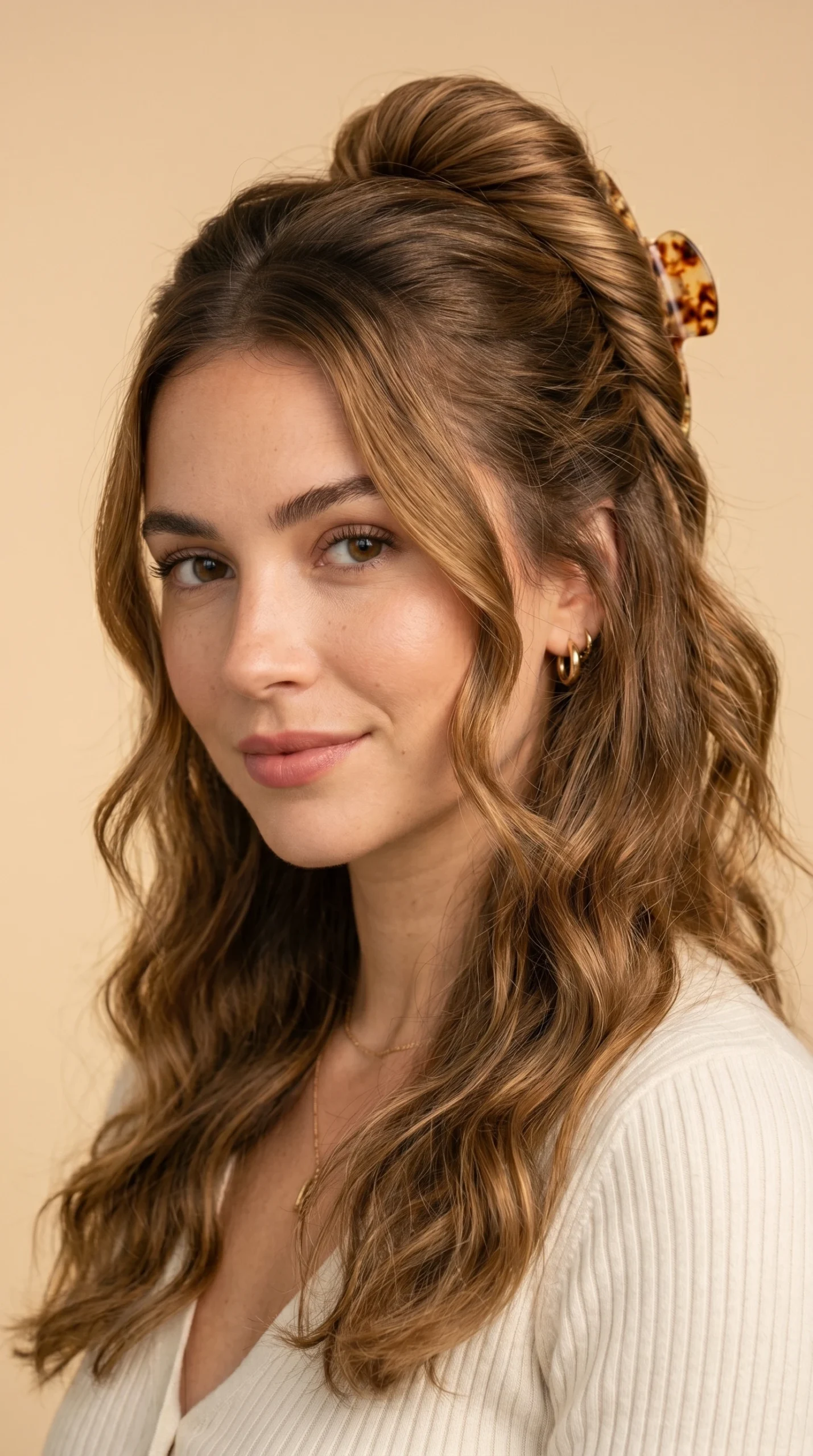 Half-Up Twist with Oversized Claw Clip