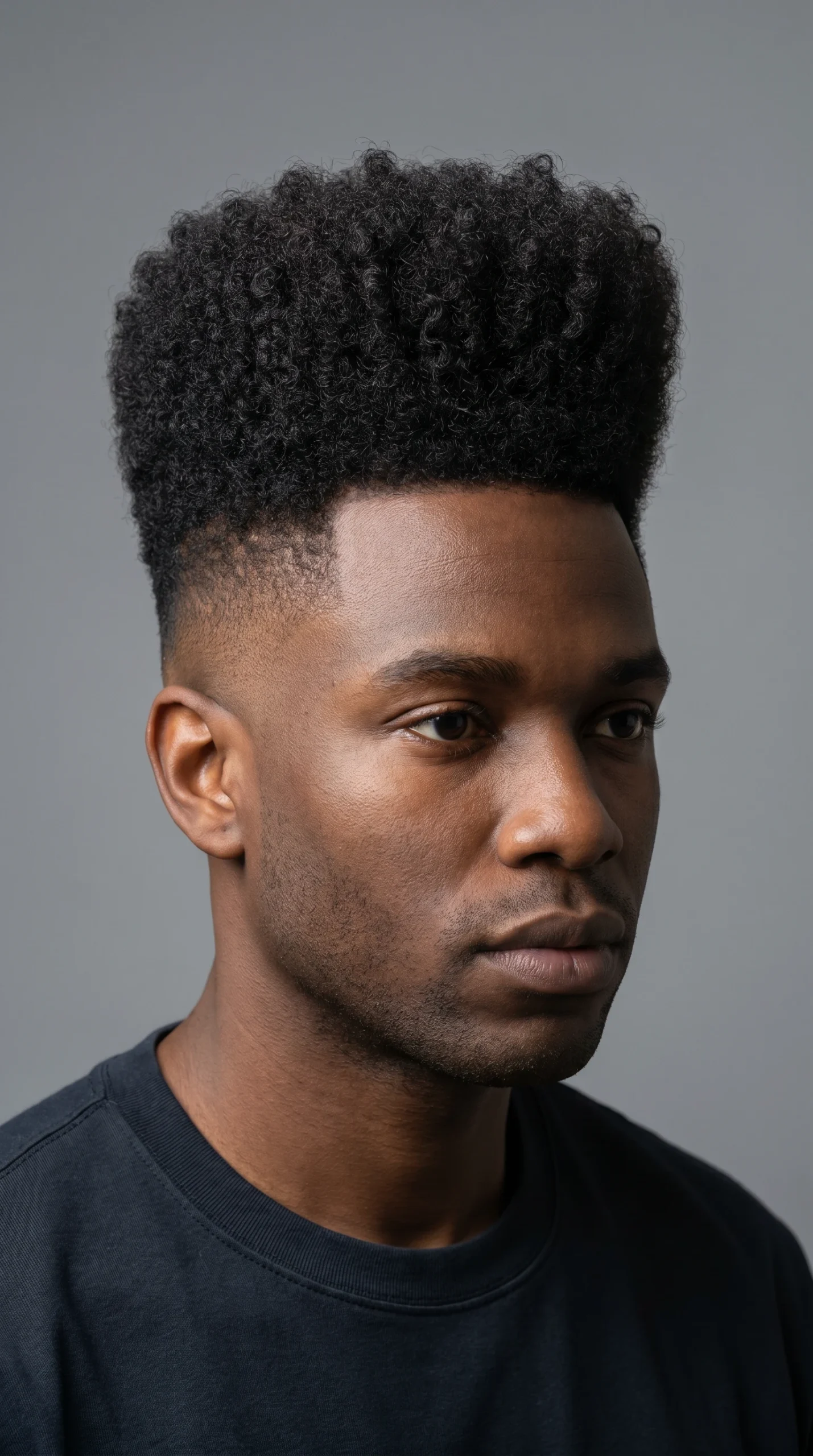 High Top Fade Curly Hair Cut