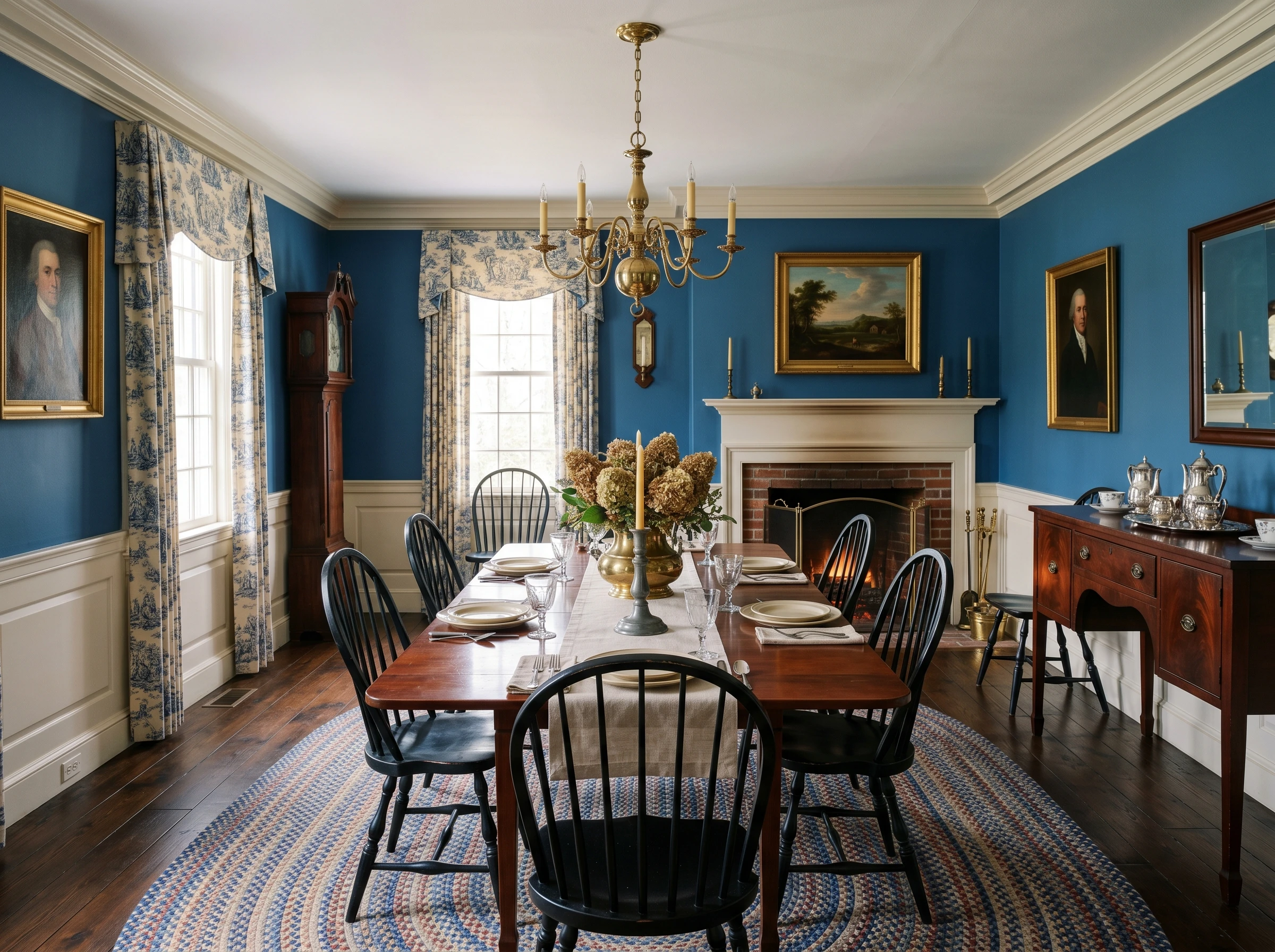 Colonial dining room interior-style-31