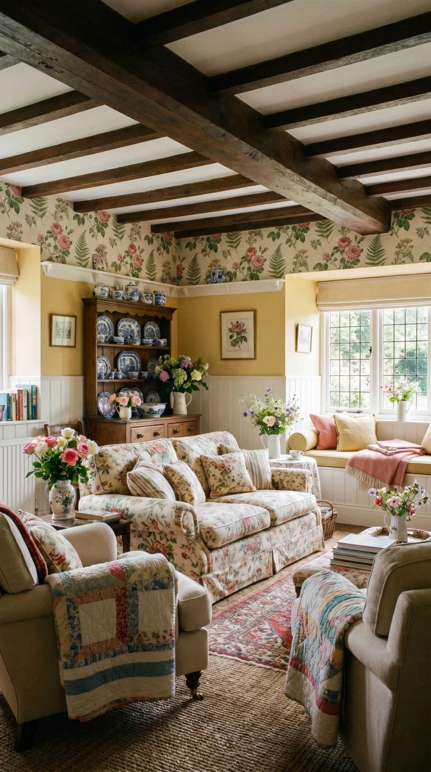 Cottage living room with skirted interior-style-17