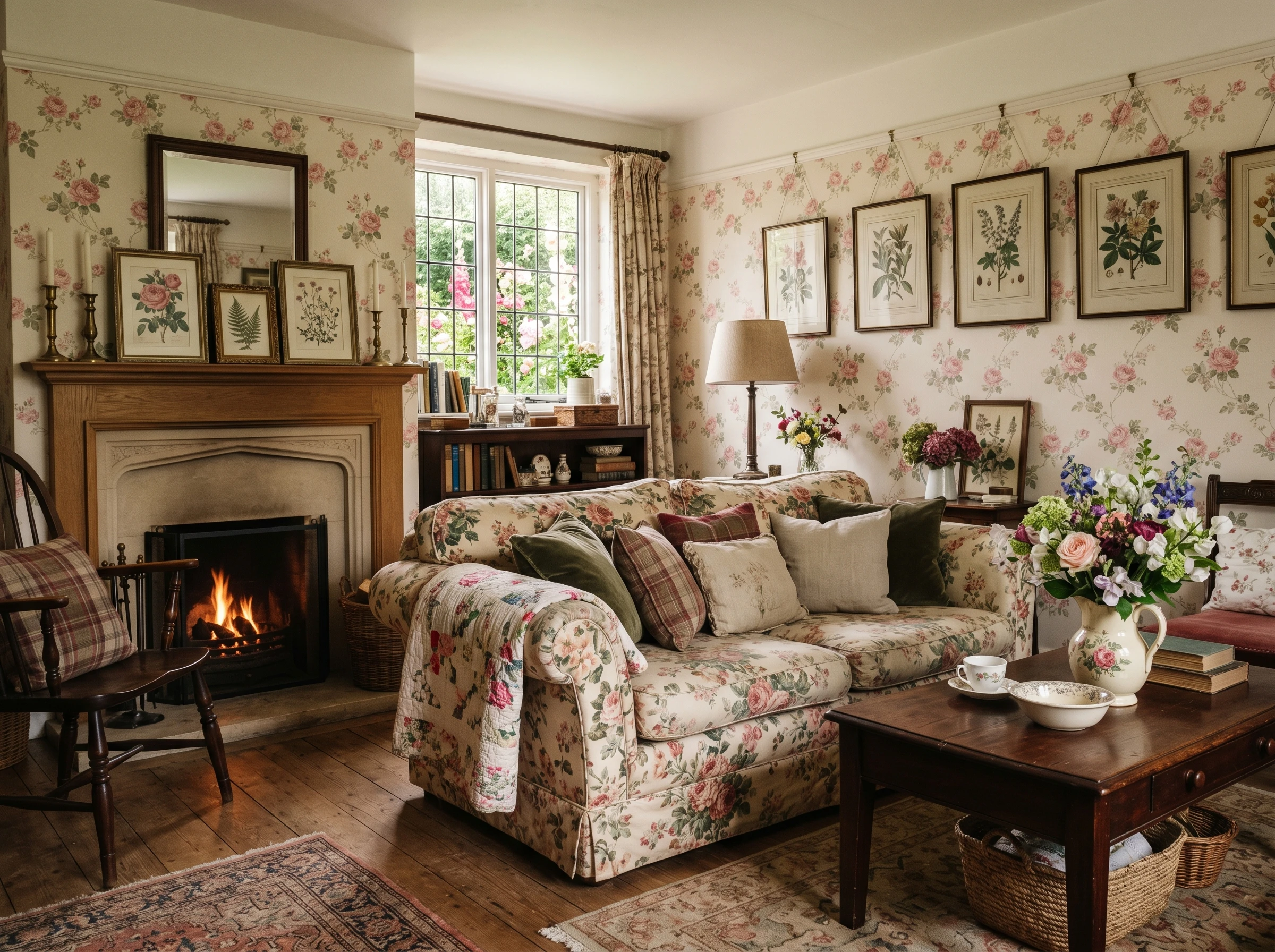English country living room interior style 34