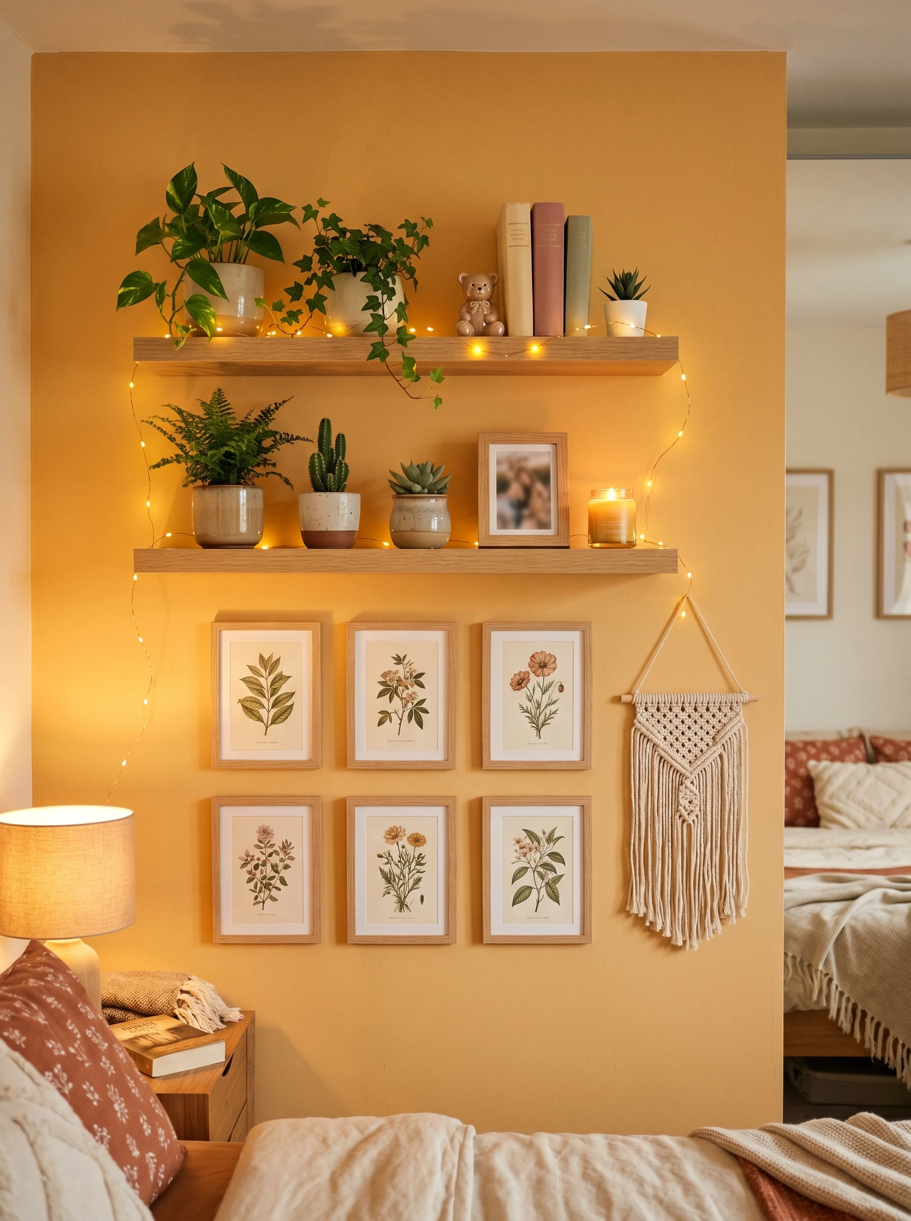 floating wooden shelves