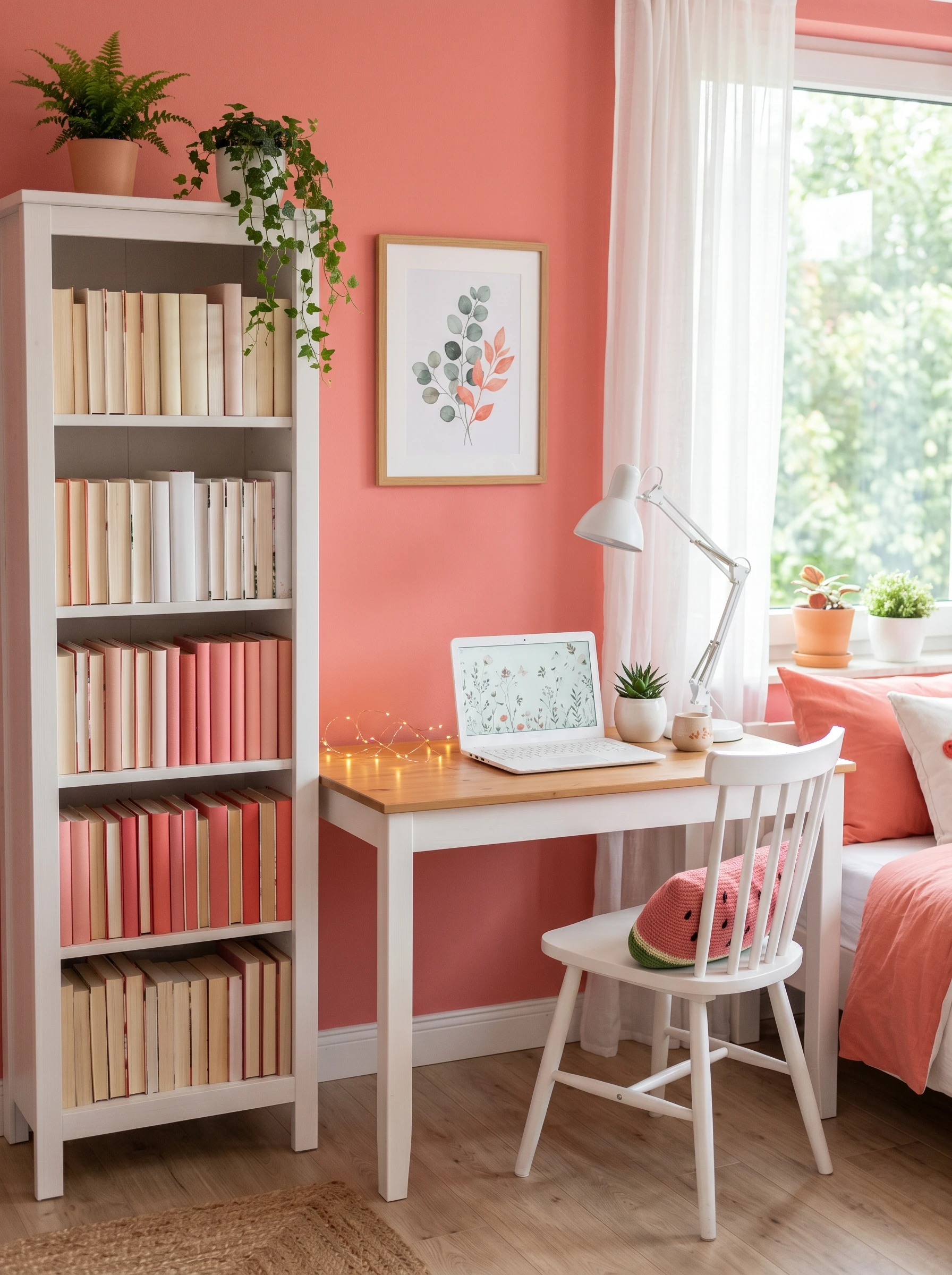 clean aesthetic study corner