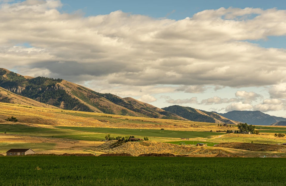 remote rural American landscape representing the Oregon setting of Wild Wild Country on Netflix