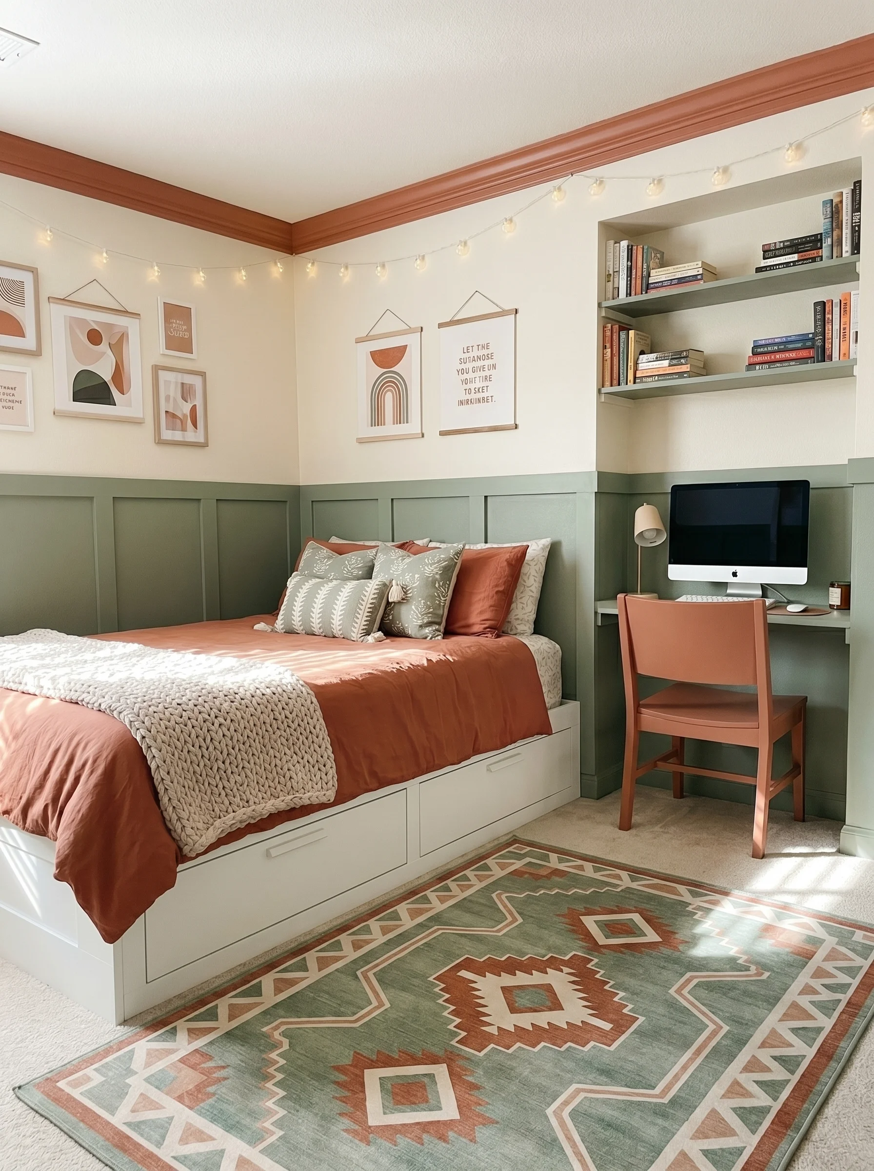 Small Bedroom ideas for teens with corner bedroom placement