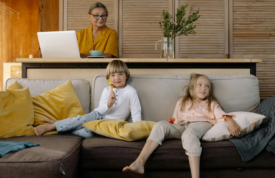 working from home with kids