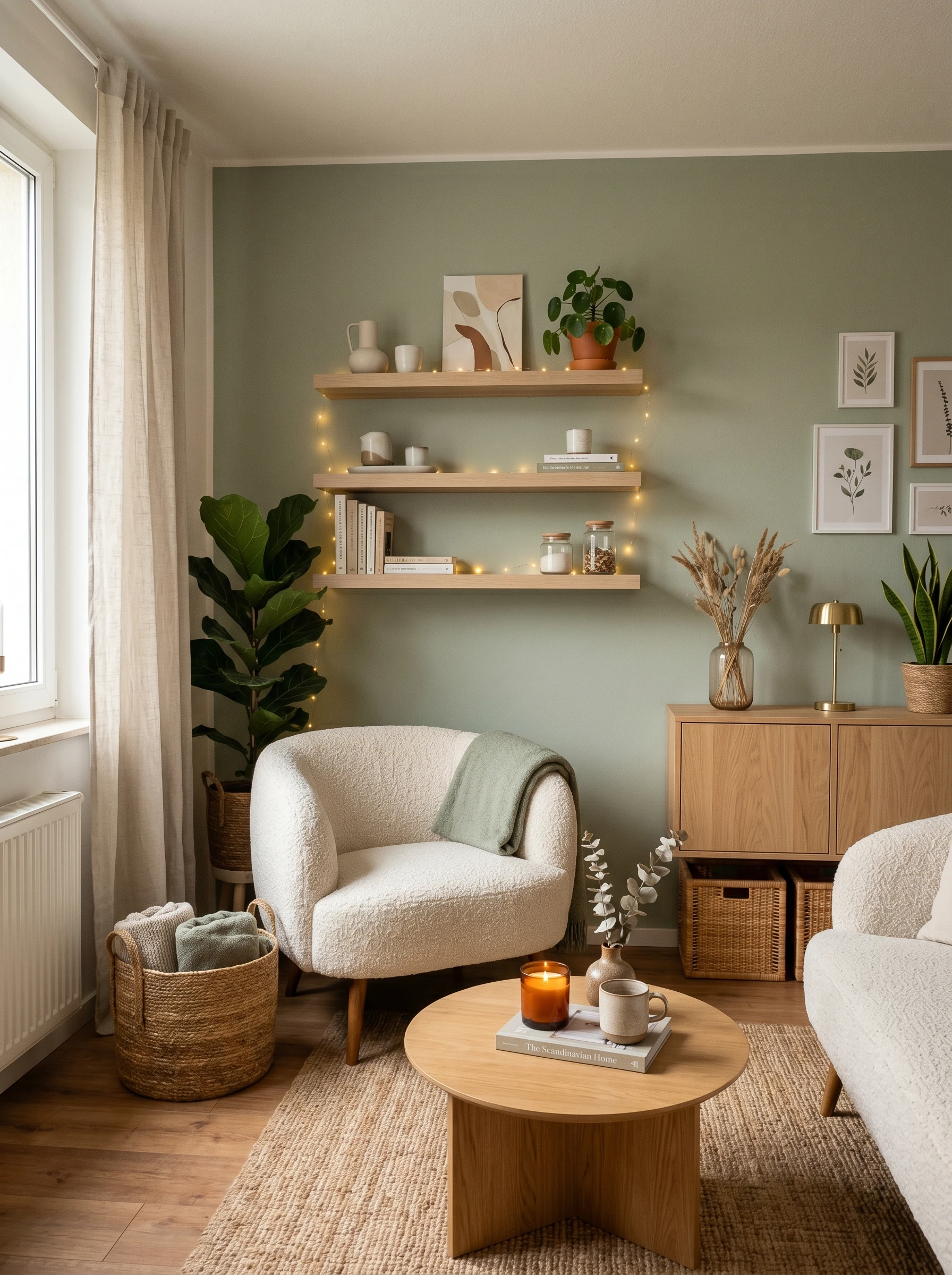 Clutter-free small apartment living room