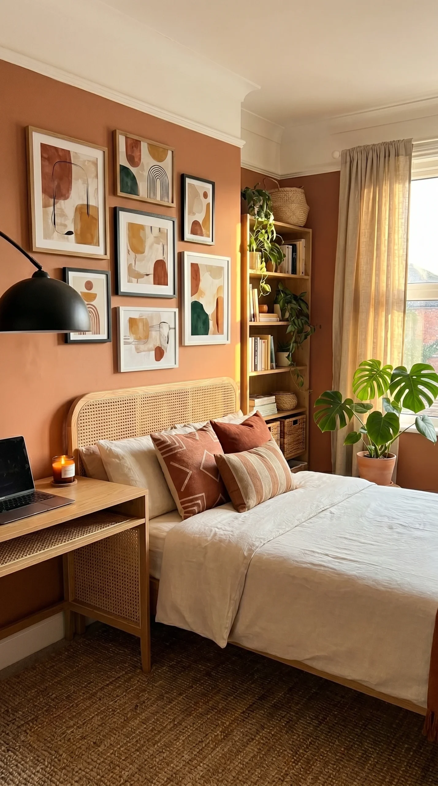 Warm Terracotta Study-Bedroom
